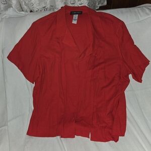 Sag Harbor Red Button Down Shirt